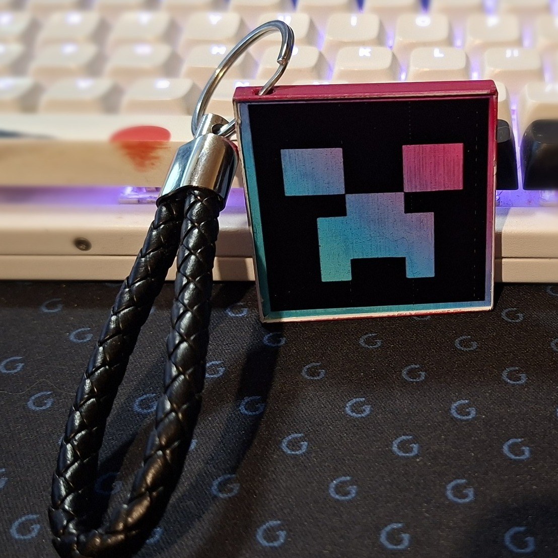 Minecraft Creeper ключодържател